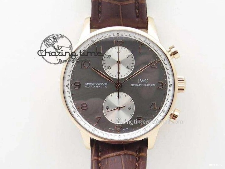 MIROTIME 0410 Elegant Portuguese IW371615 ZF 1:1 Best Edition SS Green Dial on Black Leather Strap A96355 V 7081